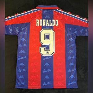 Ronaldo Barcelona 1995 #9 Retro Home Jersey Soccer